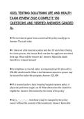 XCEL TESTING SOLUTIONS LIFE AND HEALTH EXAM REVIEW 2026 COMPLETE 150 QUESTIONS AND VERIFIED ANSWERS GRADED A&plus;