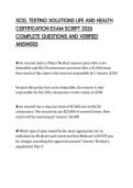 XCEL TESTING SOLUTIONS LIFE AND HEALTH CERTIFICATION EXAM SCRIPT 2026 COMPLETE QUESTIONS AND VERIFIED ANSWERS