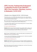 SFPC Security Fundamentals Professional Certification Practice Exam 2026&sol;2027 &vert; 100&percnt; Pass Guarantee &vert; Questions&comma; Answers&comma; & Rationales &vert; SANS GIAC