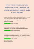 FNP654&sol; FNP 654 FINAL EXAM &vert; FAMILY PRIMARY CARE II EXAM &vert; QUESTIONS AND VERIFIED ANSWERS&vert; 100&percnt; CORRECT&vert; GRADE A &ndash; GCU &vert; 2026&sol;2027
