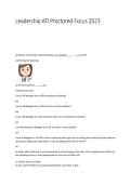 Leadership ATI Proctored Focus 2023 &vert; Converted Verified Questions & Answers