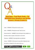 Adult Resp &ndash; Final Study Guide &ndash; Fell &vert; 2025&sol;2026 &vert; Verified Exam Questions and Answers &vert; High School Personal Finance Curriculum