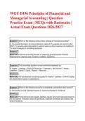 WGU D196 Principles of Financial and Managerial Accounting &vert; Question Practice Exam &vert; MCQs with Rationales &vert; Actual Exam Questions 2026&sol;2027