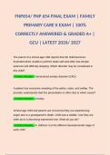 FNP654&sol; FNP 654 FINAL EXAM &vert; FAMILY PRIMARY CARE II EXAM &vert; 100&percnt; CORRECTLY ANSWERED & GRADED A&plus; &vert; GCU &vert; LATEST 2026&sol; 2027