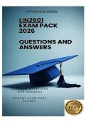 LIN2601 EXAM PACK 2026  - DETAILED QUESTIONS AND ANSWERS