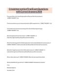 Crisis Intervention Final Exam Questions with Correct Answers