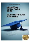 MNM2604 EXAM PACK 2026  - DETAILED QUESTIONS AND ANSWERS 