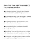 SACA C-207 EXAM SCRIPT 2026 COMPLETE QUESTIONS AND ANSWERS