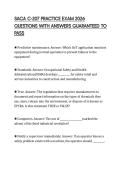 SACA C-207 PRACTICE EXAM 2026 QUESTIONS WITH ANSWERS GUARANTEED TO PASS
