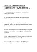SAE 609 EXAMINATION TEST 2026 QUESTIONS WITH SOLUTIONS GRADED A&plus;