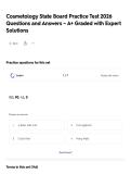 Cosmetology State Board Practice Test 2026 Questions and Answers &ndash; A&plus; Graded with Expert Solutions
