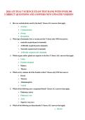 2026 ATI TEAS 7 SCIENCE EXAM TEST BANK WITH OVER 300  CORRECT QUESTIONS AND ANSWERS NEW UPDATED VERSION