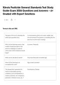Illinois Pesticide General Standards Test Study Guide Exam 2026 Questions and Answers &ndash; A&plus; Graded with Expert Solutions