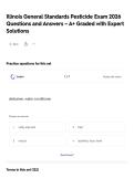 Illinois General Standards Pesticide Exam 2026 Questions and Answers &ndash; A&plus; Graded with Expert Solutions