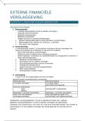 samenvatting externe financi&euml;le verslaggeving