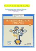 COMPLETE TEST BANK&colon;  For Entrepreneurial Finance&comma; 7th Edition J&period; Chris Leach &lpar;Author&rpar;&comma; Ronald W&period; Melicher &lpar;Author&rpar;  Latest Update&period;