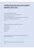 CAMATA Exam Questions with Correct Answers &vert; Latest 2025 &lpar;3 Files Merged&rpar; Verified