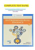 COMPLETE TEST BANK&colon;  For Entrepreneurial Finance&comma; 7th Edition J&period; Chris Leach &lpar;Author&rpar;&comma; Ronald W&period; Melicher &lpar;Author&rpar;  Latest Update&period;