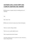 XACTIMATE LEVEL 2 EXAM SCRIPT 2026 COMPLETE QUESTIONS AND ANSWERS