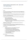 samenvatting interventies voor personen met beperkingen 