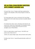 WX 201 FINAL EXAM REVIEW QUESTIONS WITH CORRECT ANSWERS 2026