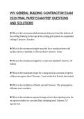 WV GENERAL BUILDING CONTRACTOR EXAM 2026 FINAL PAPER EXAM PREP QUESTIONS AND SOLUTIONS