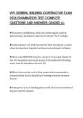 WV GENERAL BUILDING CONTRACTOR EXAM 2026 EXAMINATION TEST COMPLETE QUESTIONS AND ANSWERS GRADED A&plus;