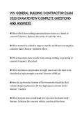 WV GENERAL BUILDING CONTRACTOR EXAM 2026 EXAM REVIEW COMPLETE QUESTIONS AND ANSWERS