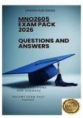 MNO2605 EXAM PACK 2026  - DETAILED QUESTIONS AND ANSWERS 