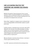 WSP ACCOUNTING PRACTICE TEST QUESTIONS AND ANSWERS 2026 UPDATED VERSION