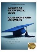 MNO2608 EXAM PACK 2026  - DETAILED QUESTIONS AND ANSWERS 