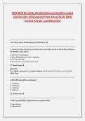 2026 OCN Oncology Certified Nurse Exam New Latest Version with All Questions from Actual Exam 100&percnt; Correct Answers and Rationale