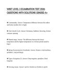 WSET LEVEL 3 EXAMINATION TEST 2026 QUESTIONS WITH SOLUTIONS GRADED A&plus;