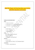 2026 TESU Physics 116 Final Exam New Latest Version with All the Questions and answers