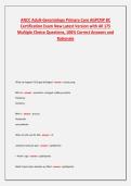 ANCC Adult-Gerontology Primary Care AGPCNP BC Certification Exam New Latest Version with All 175 Multiple Choice Questions&comma; 100&percnt; Correct Answers and Rationale