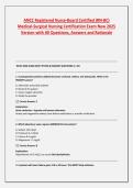 ANCC Registered Nurse-Board Certified &lpar;RN-BC&rpar; Medical-Surgical Nursing Certification Exam New 2025 Version with All Questions&comma; Answers and Rationale
