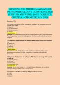 NR507&sol;NR 507 MIDTERM ADVANCED PATHOPHYSIOLOGY &vert; QUESTIONS AND VERIFIED ANSWERS&vert; 100&percnt; CORRECT &vert;GRADE A &ndash; CHAMBERLAIN 2026