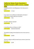 California Notary Exam Questions &plus; Verified Answers 100- correct&comma; Update 2026&period;docx