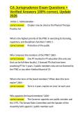 CA Jurisprudence Exam Questions &plus; Verified Answers 100- correct&comma; Update 2026&period;docx