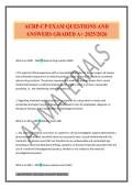 ACRP-CP EXAM QUESTIONS AND ANSWERS GRADED A&plus; 2025&sol;2026