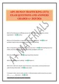 ADV&period; HUMAN TRAFFICKING &lpar;3271&rpar; EXAM QUESTIONS AND ANSWERS GRADED A&plus; 2025&sol;2026