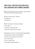 WSET LEVEL 1 PRACTICE SOLUTION EXAM 2026 QUESTIONS WITH VERIFIED ANSWERS