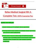 Relias Medical Surgical RN A  Complete Test&comma; 100&percnt; Guarantee Pass