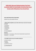 NURS 6501 ADVANCED PATHOPHYSIOLOGY MIDTERM ALL 70 QUESTIONS AND CORRECT ANSWERS LATEST EX&comma; Exams of Nursing &lpar;Walden University&rpar;
