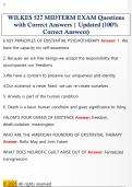WILKES 527 MIDTERM EXAM Questions  with Correct Answers &vert; Updated &lpar;100&percnt;  Correct Answers&rpar; 