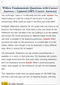 Willow Admin 1 Questions with Correct  Answers &vert; Updated &lpar;100&percnt; Correct Answers&rpar; 