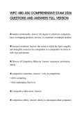 WPC 480 ASU COMPREHENSIVE EXAM 2026 QUESTIONS AND ANSWERS FULL VERSION