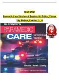 Test Bank For Paramedic Care&colon; Principles & Practice&comma; 6th edition Volume 3 by Bledsoe&comma; All 13 Chapters Covered&comma; Verified Latest Edition