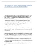 MENTAL HEALTH - DAVIS &vert; QUESTIONS AND ANSWERS &vert; 2026 UPDATE &vert; WITH COMPLETE SOLUTION