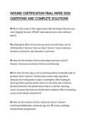 WOUND CERTIFICATION FINAL PAPER 2026 QUESTIONS AND COMPLETE SOLUTIONS